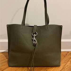 Rebecca Minkoff Olive Green Leather Tote Bag
